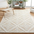 thumbnail image 3 of SAFAVIEH Vermont Trinity Floral Geometric Wool Area Rug, Ivory/Gold, 6' x 6' Square, 3 of 9