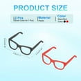 thumbnail image 2 of Uxcell 2 Pcs Gafas de muñeca mini, Gafas de plástico en miniatura de 1.1" para muñecas, Negro/Rojo, 2 of 6