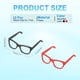 thumbnail image 2 of Uxcell 2 Pcs Gafas de muñeca mini, Gafas de plástico en miniatura de 1.1" para muñecas, Negro/Rojo, 2 of 6