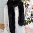 thumbnail image 5 of Jiibva Faux Turkey Feather Plush Warm Scarf Solid Color Thickened Scarf Soft Touch Scarves Wraps Long Scarf Accessories for Women, 5 of 7