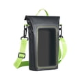 thumbnail image 2 of Bolsa impermeable para teléfono, bolsa protectora de agua para teléfono, soporte multifuncional para teléfono, bolsa seca para playa, esquí, navegación Verde negro, 2 of 10
