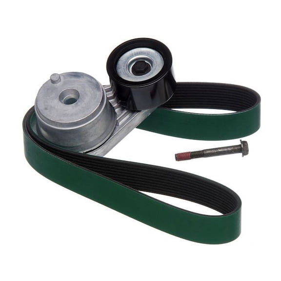 Fan Serpentine Belt Drive Component Kit - Compatible with 2004 - 2011 Freightliner Columbia 2005 2006 2007 2008 2009 2010