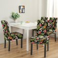 thumbnail image 5 of Chair Covers for Dining Room Set Of 4 Spandex Super Fit Stretch Removable Washable Kitchen Chair Slipcovers for Home Party Hotel Wedding Ceremony, Universal Size (pineapple), 5 of 7