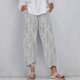 thumbnail image 5 of Pantalones de Mujer Traje Verano Cómodo de Moda Impreso Pantalones Recortados, Pantalones Elásticos Casuales, 5 of 6