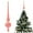 Pink, variant on Diceymbol Flocking Gourd Christmas Tree Topper, 12-Inch Long Pointed Star, Plastic Velvet Top Decoration