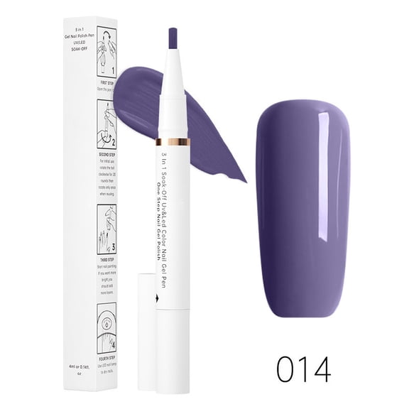 Gel Pen - 24 Colors LED Nail Gel Polish 3-in-1 No Base/Top Coat Needed Pen For At-Home Manicure 4ml