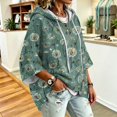 thumbnail image 4 of Women's Oversized 3/4 Sleeve Hoodie Hooded Pullover Sweatshirt Drop Shoulder Loose Fit Casual Y2K Fashion Tops, 4 of 6