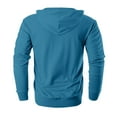 thumbnail image 6 of QHRMKOG Sweatshirts for Men Full-Zip Long Sleeve Big and Tall Hoodie Winter Light running Fleece Drawstring Oversize Sweatshirt Casual with Pocket Jacket Sky Blue 2XL-Large, 6 of 8