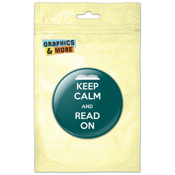 Keep Calm And Read On Books Pinback Button Pin Badge