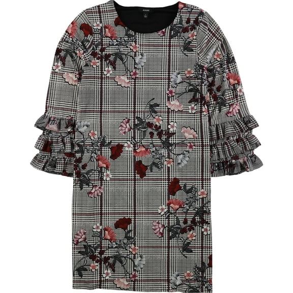 Alfani Womens Tiered-Sleeve Shift A-line Dress, White, 2