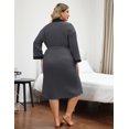 thumbnail image 5 of Ekouaer Plus Size Robe for Women Waffle Knit Bathrobe Short Lightweight Kimono Robes with Pockets Maternity Robe, 5 of 6