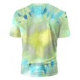 thumbnail image 5 of XUNHAO T-Shirt Discover The Future Mens Summer Casual Sports Tie Dye Lettered Rose Crew Neck Top Trend-Setting Tee, 5 of 5