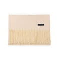 thumbnail image 1 of Lttoisl Women's Korean Style Winter Solid Color Thick Scarf, Versatile Shoulder Shawl with Tassel Design for Students, Warm Polyester Fiber Wrap, 1 of 8