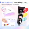thumbnail image 4 of Kit de gel de uñas de polietileno ROSALIND de 28 colores con mini lámpara de uñas de 10 ml, 4 of 9