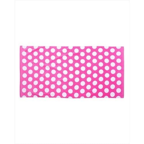 C3060P Polka Dot Velour Beach Towel Carmel Towel Company