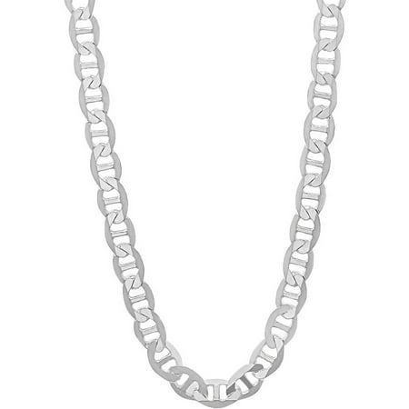PORI Jewelers Italian Sterling Silver Marina Chain Men's Necklace, 24