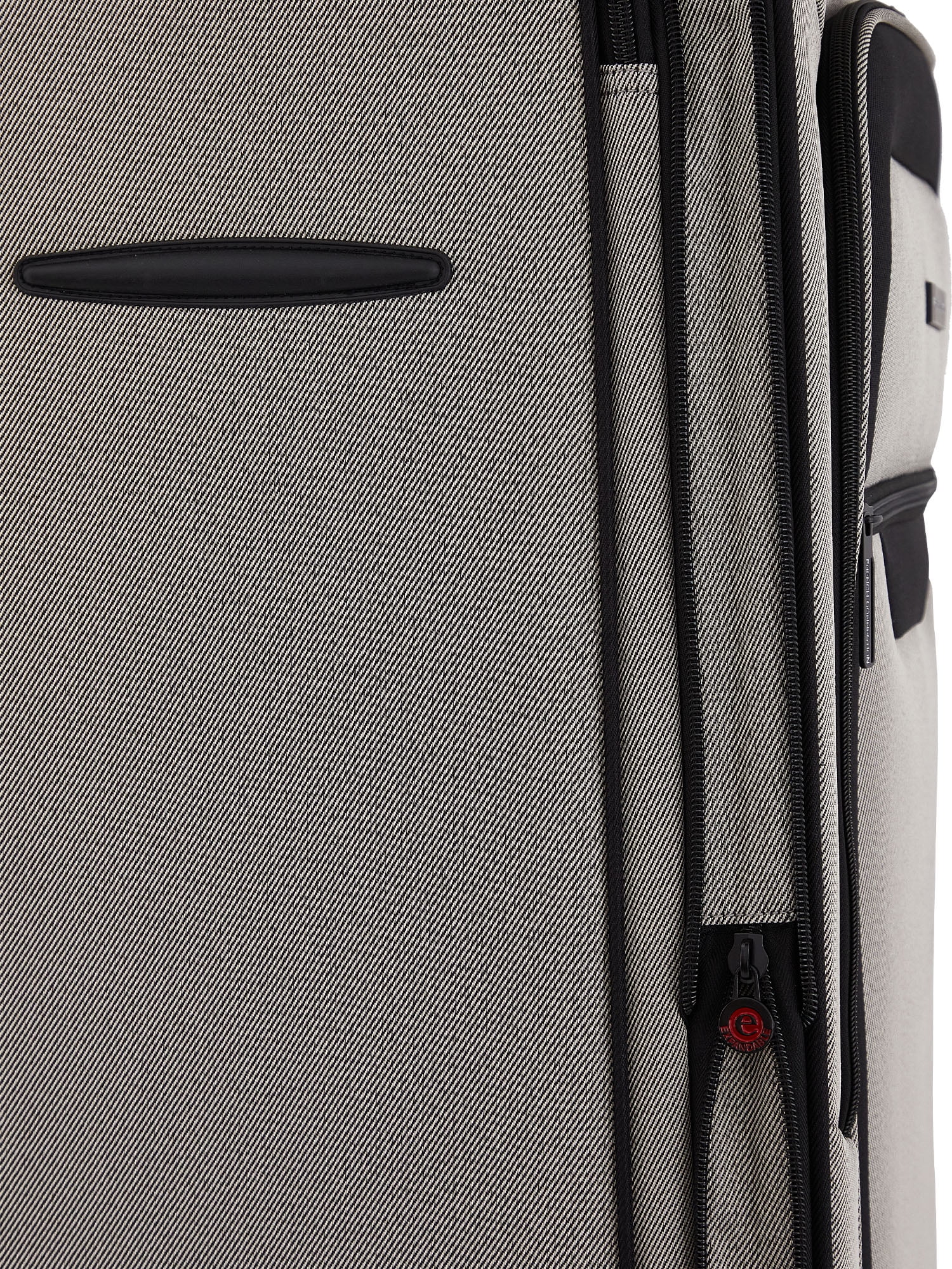 French Connection 3pc Expandable Rolling Softside Luggage Set, Whitecap Gray