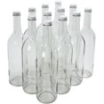thumbnail image 1 of Botellas de vino FasTrack de vidrio transparente de 750 ml con tapones de rosca (12 unidades), 1 of 6