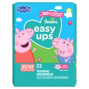 Pampers Easy Ups Peppa Potty Training Pants Girls Size 3T-4T, 22 Count (Select for More Options)