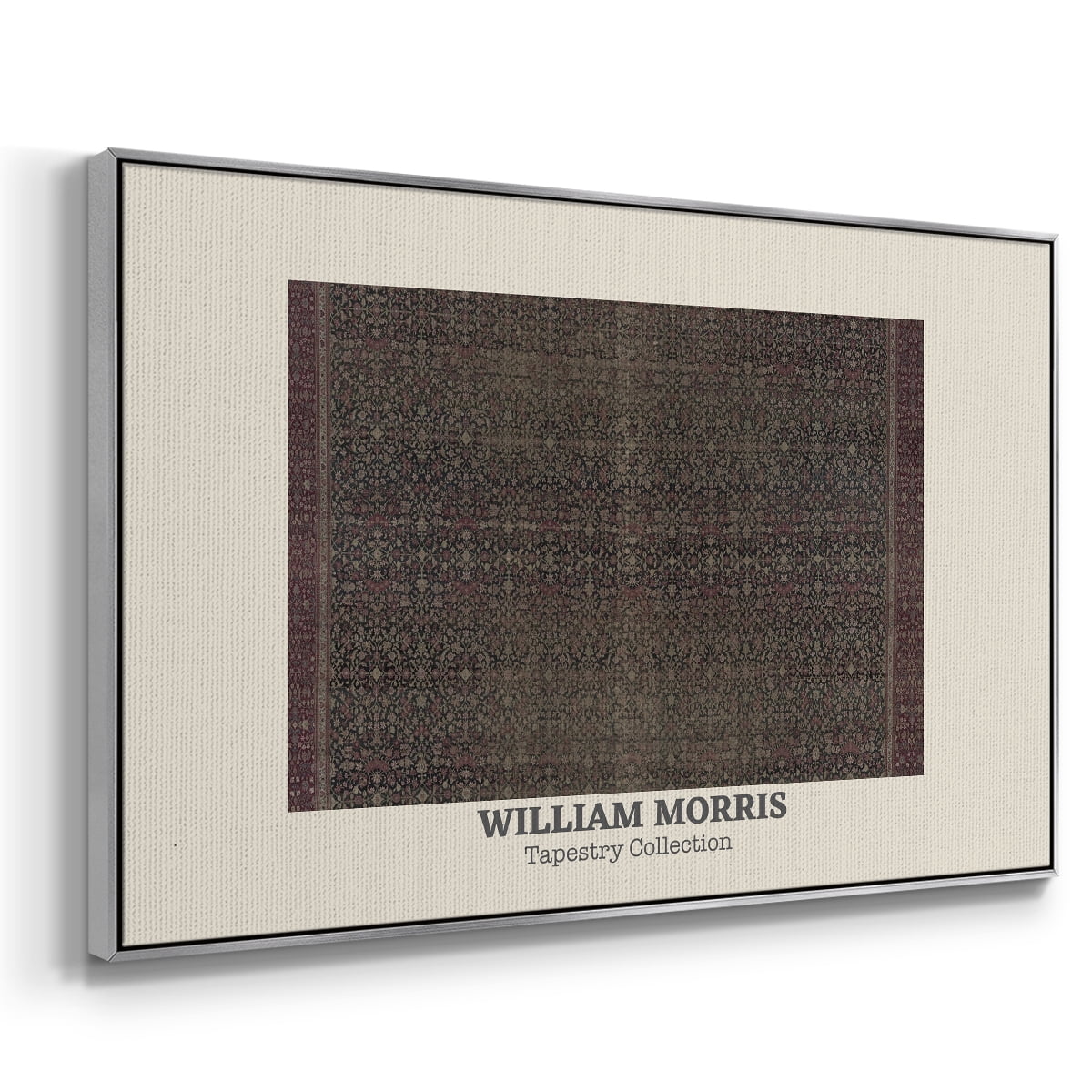 Vintage Abstract Print-L Framed in Silver Wood Gallery Wrapped Canvas 27 in. x 41 in.