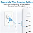 thumbnail image 5 of Lefree Surge Protector Power Strip with 4-Foot Extension Cord - 6 Outlet for Indoor/Office Use, White, 2Pack, 5 of 5