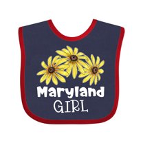 Inktastic Maryland Girl Black Eyed Susans Flowers Girls Baby Bib
