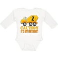 thumbnail image 3 of Inktastic 2nd birthday construction truck, cement mixer - 2 years old Boys or Girls Long Sleeve Baby Bodysuit, 3 of 5