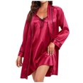 thumbnail image 2 of Nexjvus Nightgowns for Women Camisole Silk Dress Nightgowns Robe Nightdress 2 Piece Size XXL, 2 of 3