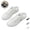 White, variant on Womens Slip on Sneakers Summer Non Slip Sneakers Exercise Flat Shoes Casual Backless Canvas Shoes(Black)