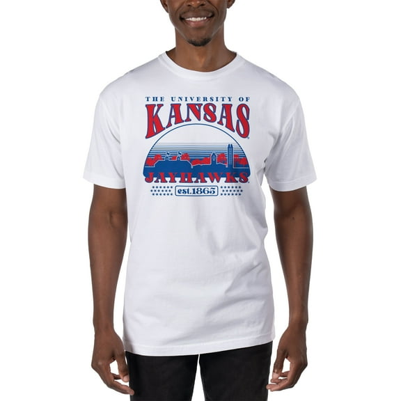 Men's Uscape Apparel White Kansas Jayhawks T-Shirt