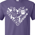 thumbnail image 4 of Inktastic Science Heart Beaker, Book, DNA and Microscope T-Shirt, 4 of 5