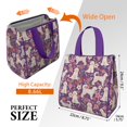 thumbnail image 3 of Goldendoodle Dog and Flower Floral Insulated Lunch Bag for Women & Adults,Large Portable Soft Cooler Lunch Bag,Thermal Food Storage Tote with Pearl Cotton,8.66L,8.75x5.75x9.5 Inch, 3 of 6