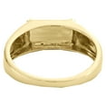 thumbnail image 4 of 10K Yellow Gold Round Diamond Father Dad Enamel Ring 7mm Wedding Band 0.024 CT., 4 of 5