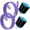 Blue and Purple, variant on USB Charger Block,ABCPOW 2PCS 2.1A USB Wall Charger Block with 2PCS Nylon Android Type C Charger Cable USB C Charging Cable 6ft USB Brick Phone Charger Adapter USB Plug Fast Charging Block