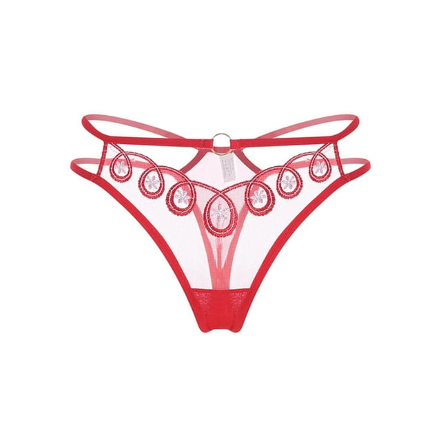 Sous-vêtements pour Femmes, String Grande Taille à Entrejambe Transparent Tentant, sous-Vêtements pour Femmes