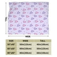 thumbnail image 3 of DouZhe Ultra-Soft Micro Fleece Lightweight Flannel Bed Blanket, Funny Sparkles Love Heart Print Cozy Warm Throw Blankets, 60"x50", 3 of 7
