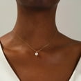 thumbnail image 3 of Flydeer Necklaces for Women 925 Sterling Silver Gold Plated 3CT Heart Cut 5A CZ Pendant Jewelry Gifts for Women, 3 of 5