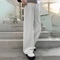 thumbnail image 6 of NIEWTR Girls Oversized Sweatpants Wide Leg Loose Fit Lounge Pants High Waisted Elastic Drawstring Comfortable Casual Joggers（Light Gray,12-13 Years), 6 of 7