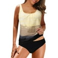 thumbnail image 2 of PENGXIANG Women Push Up Tankini Set Two Piece Swimsuit Plus Size Swimwear, 2 of 6