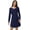 Navy, variant on Women's Nightgown Sleepwear Soft Sleepshirt Long Sleeve Nightshirt Pajama Dress-Viscose from Bamboo S-XXL, Navy, Medium