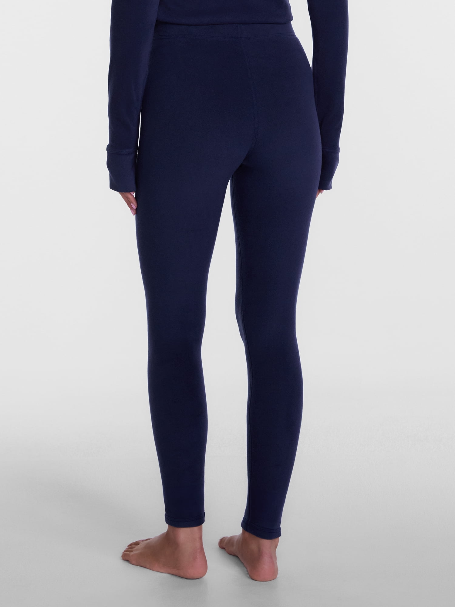 ClimateRight by Cuddl Duds Stretch Fleece Women's Mild Natural Rise Base Layer Thermal Legging, Sizes XS to 4X