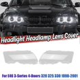 thumbnail image 2 of 1Pair for E46 3-Series 4-Doors 320 325 330 1998-2001 Car Headlight Lens Cover Lamp Shade Lens Light, 2 of 5
