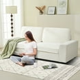 thumbnail image 3 of 88" Modern Loveseat Sofa for Living Room, Chenille White Sofa and Couch with Square Armrests,Easy to Install, 3 of 8