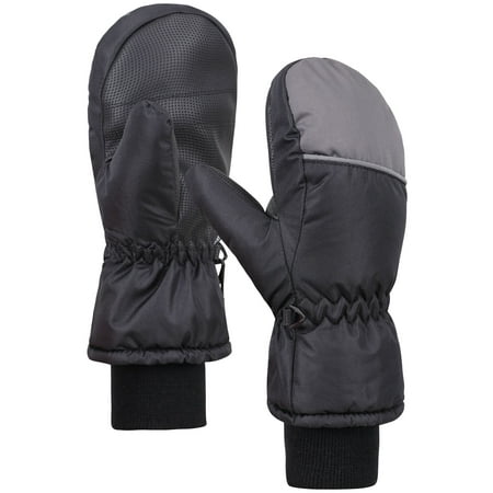 Lullaby Kids Thinsulate Lined Waterproof Winter Snow Ski Gloves Mittens (Best Womens Ski Gloves Mittens)