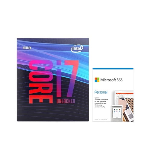 Intel Core I7 9700k Desktop Processor Microsoft 365 Personal 1 Year Subscription For 1 User Walmart Com