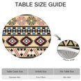 thumbnail image 6 of Round Table Cover with Elastic Edge and Boho Floral Pattern, 44 Inch Fits 38-42 Inch Tables Easy Clean, 6 of 7