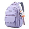 thumbnail image 2 of Woman Backpack Fashion School Bags Waterproof with Pendant for Sports (Black), 2 of 7