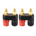 thumbnail image 4 of Uxcell Dual Binding Post Terminal, M5 Thread Power Amplifier Speaker Connector Banana Plug Jack Socket Red Black 2 Pcs, 4 of 4