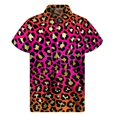 thumbnail image 3 of Camisas hawaianas con estampado de leopardo de colores para hombre, ropa con estampado 3D, camisas hawaianas con botones para playa, blusas de calle de manga corta de verano con solapa, 3 of 5
