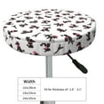 thumbnail image 4 of Kdxio Poodle Dog Print Stool Covers Round,Stretch Round Bar Stool Covers Washable Bar Stool Cushion Slipcover for 12-15 Inch Chair, 4 of 7